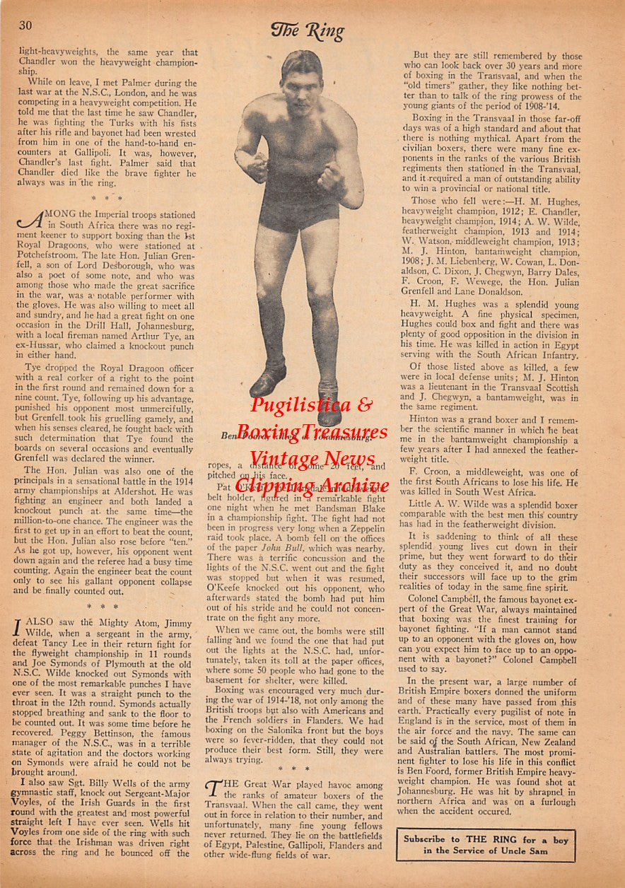 Boxing News Clipping #2323 - Ben Foord, Jack Shaw