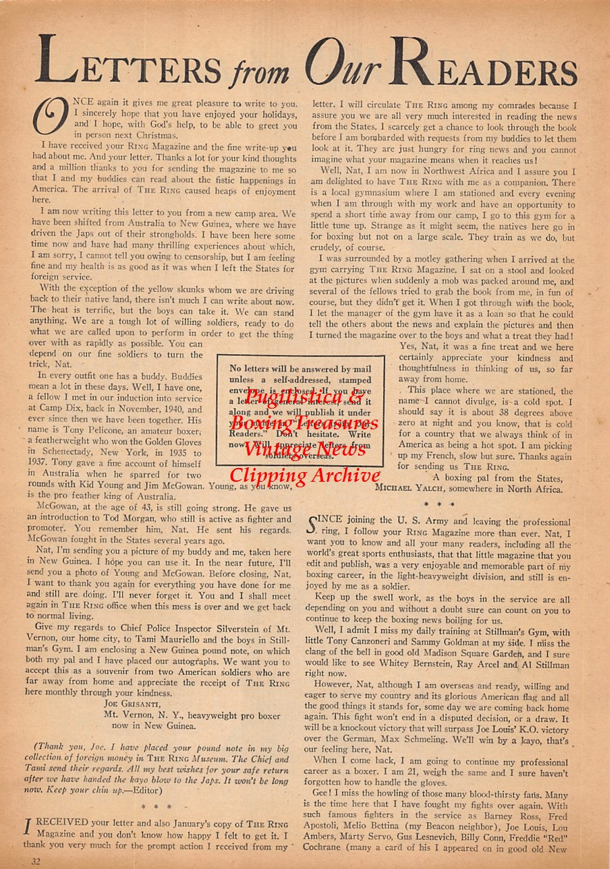 Boxing News Clipping #2324 - Billy Edwards, Dominick McCaffrey, Johnny Dwyer