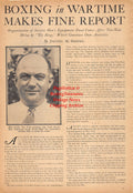 Boxing News Clipping #2326 - Mike Jacobs, Nat Fleischer with Giant Signed Glove 1943