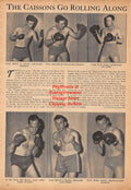 Boxing News Clipping #2330 - Jackie Callura, Camp Forrest Boxers with Robert Carroll, James Micale, D.R. Gustin, Louis Kid Brunet, Edward Bradley, Walter Dzidek