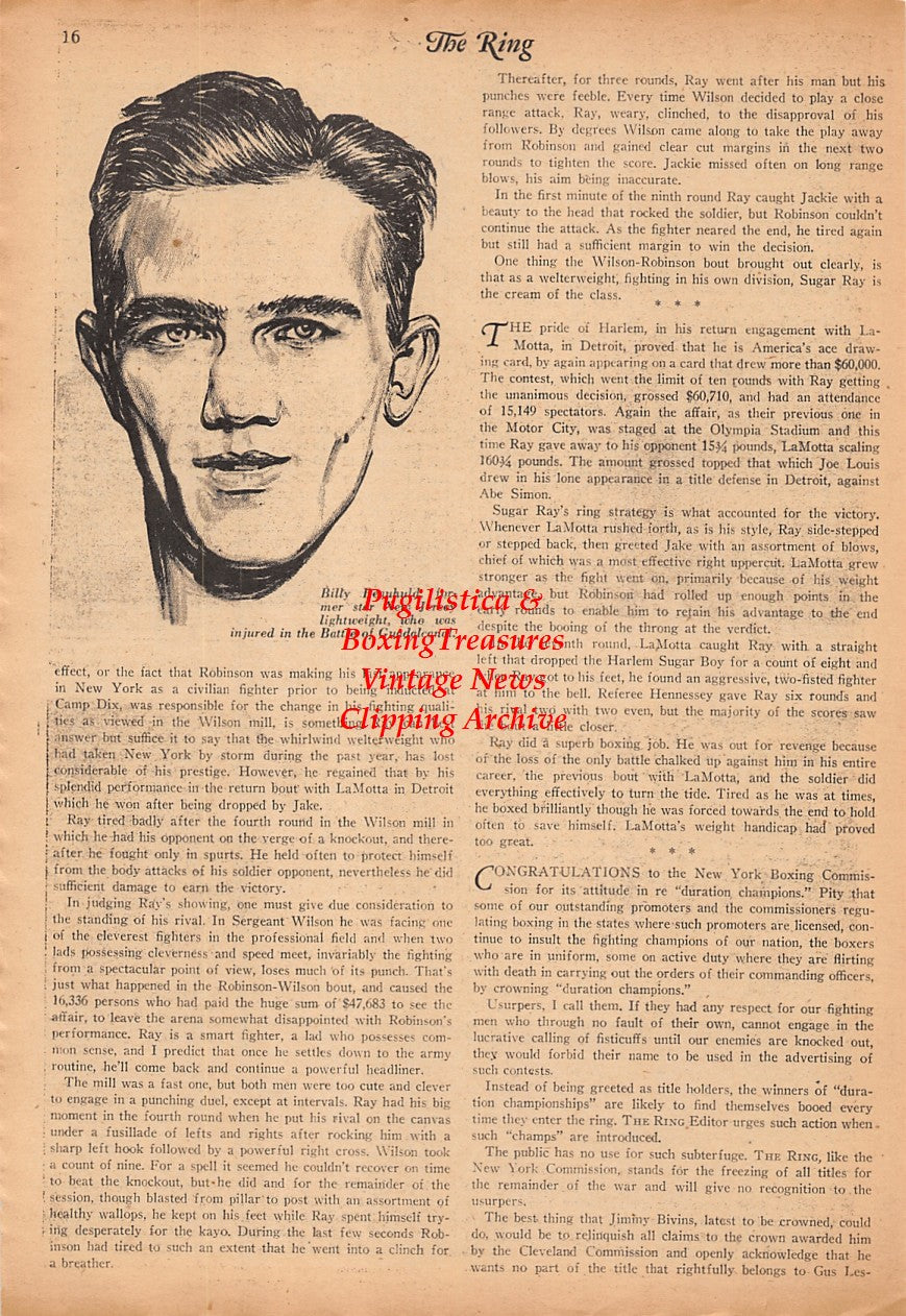 Boxing News Clipping #2332 - Billy Beauhuld