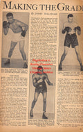 Boxing News Clipping #2340 - Cleo Shans, Jackie Cooper, Gilbert Stromquist
