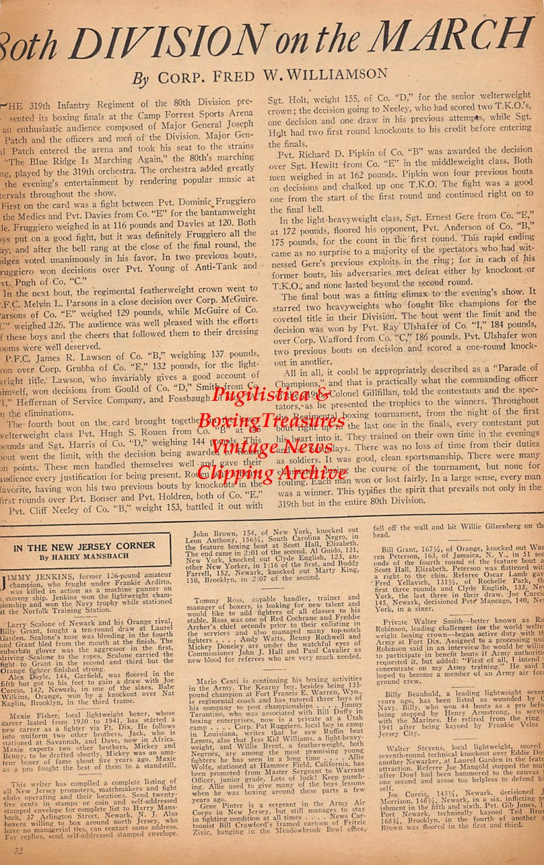 Boxing News Clipping #2340 - Cleo Shans, Jackie Cooper, Gilbert Stromquist