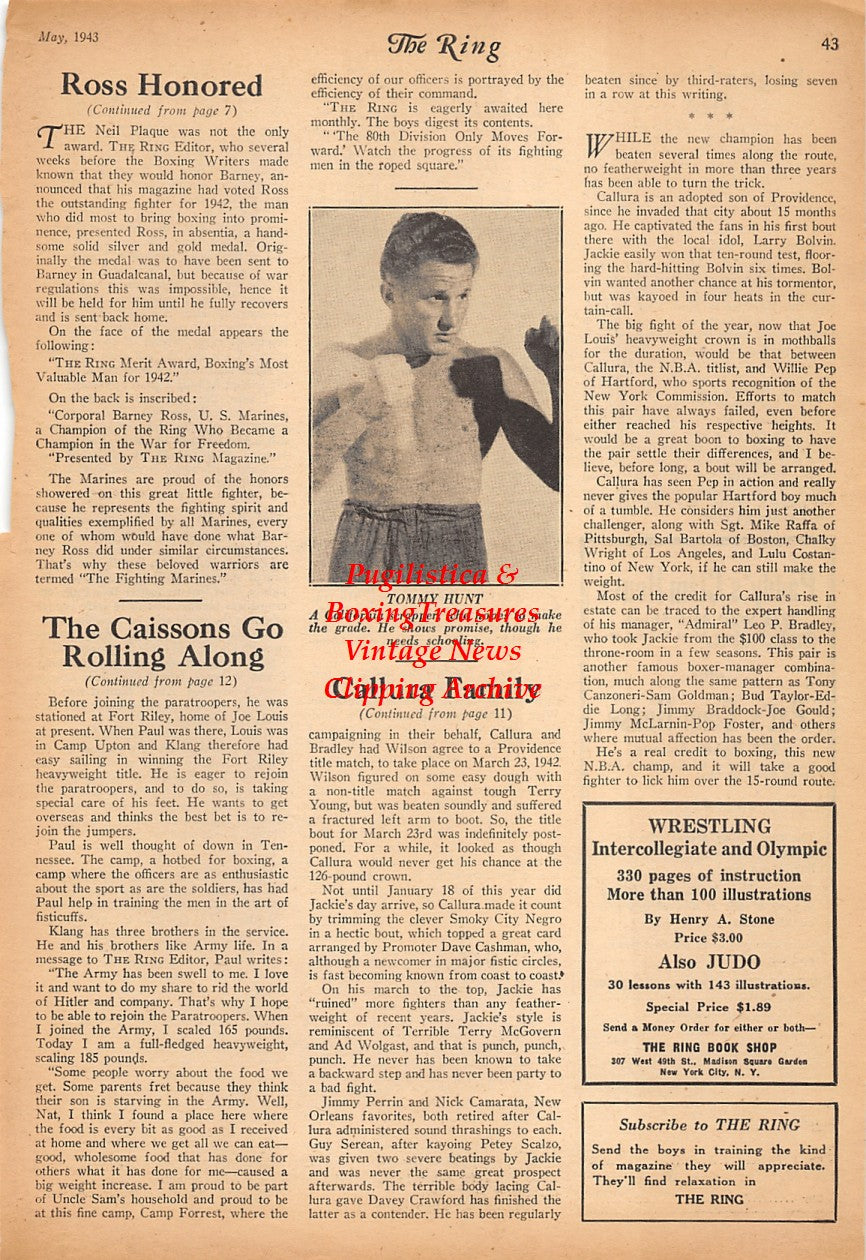 Boxing News Clipping #2342 - Tommy Hunt