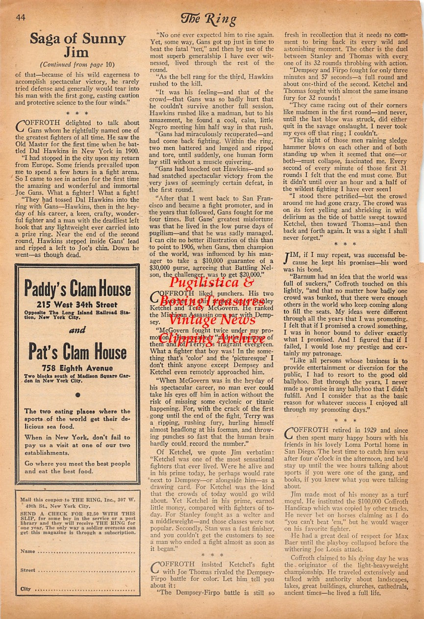 Boxing News Clipping #2342 - Tommy Hunt