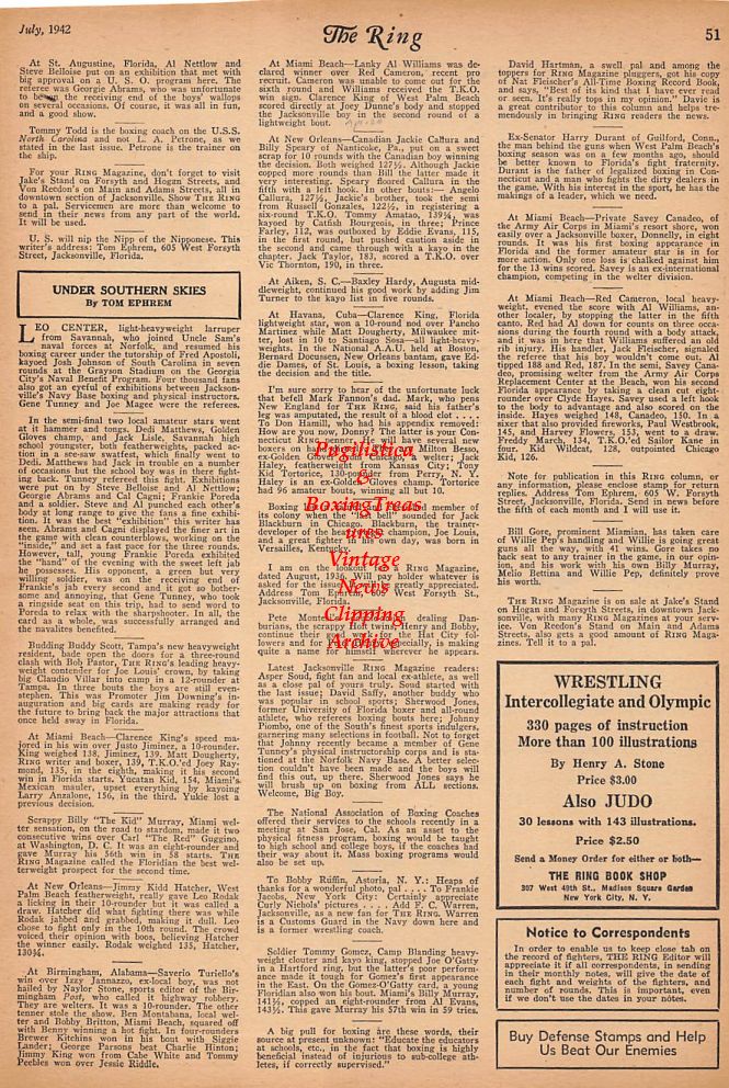 Boxing News Clipping #235 - Fight results from Minnesota, Arkansas and Southern States