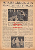 Boxing News Clipping #2354 - Army Boxing on Hawaii, Wallace Nagao, Joe Matsunaga, Charlie Reed, Leo Pichler, Ralph Pombano, Hewitt Tippins