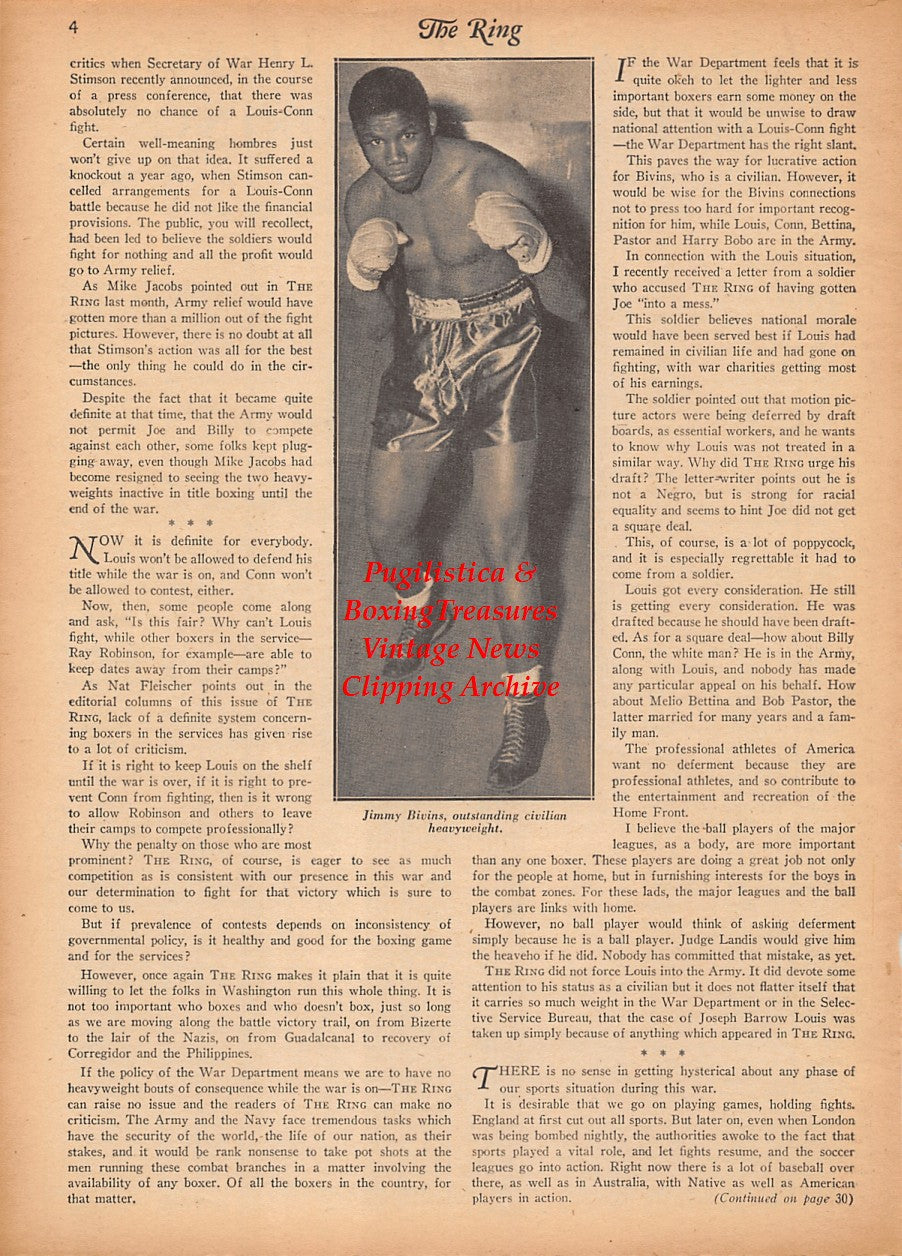 Boxing News Clipping #2363 - Sammy Angott, Jimmy Bivins