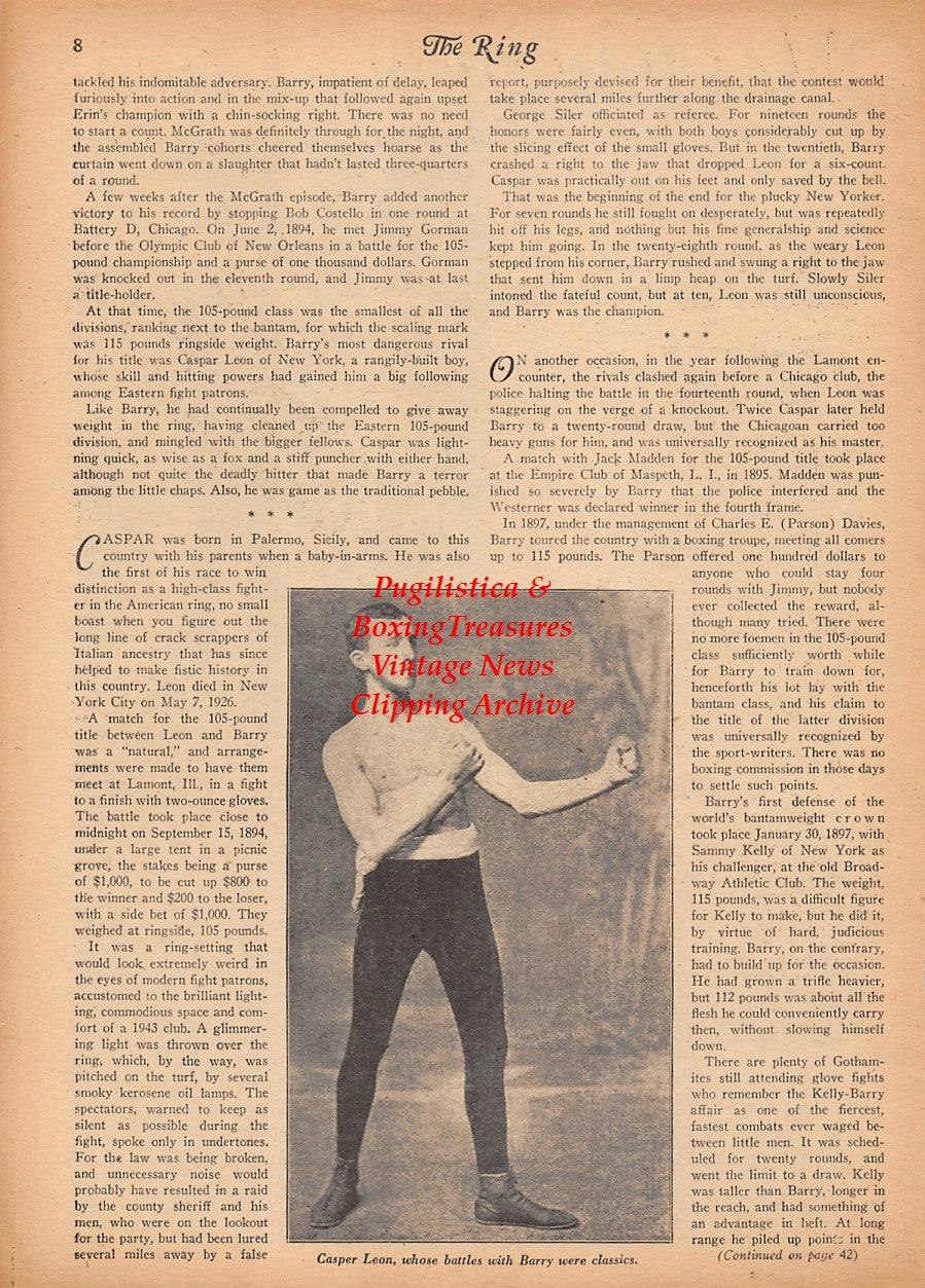 Boxing News Clipping #2365 - Harry Harris, Casper Leon