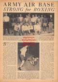 Boxing News Clipping #2371 - Nebraska Army Air Base, Jack Scherling, Virgil Ferguson, Harvey Deihl, Manuel Davila, Homer Garlin, Russell Ball, Bernard Priestley, Robert Jennings, Alfonso Ramos, Donald Bigelow, Ernest Puccini, James Candida and Others