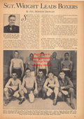 Boxing News Clipping #2373 - Lockbourne Army Air Base Team, Charles Joe, Johnny Ventimiglia, Joe Gasbarro, Howard Locher, Eddie Robacynski, Jimmy McLarn, Benny Van Buskirk, Lester Bennett, William Devlin, Freeman Wright, Teddy Moore