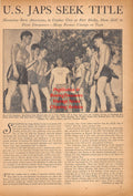 Boxing News Clipping #2384 - WWII Japanese-American Boxers at Fort Shelby, Ankie Hoshijo, Wallace Nagao, Richard Kato, Richard Chinen, Henry Oshiro, Tsunishi Maruo, Paul Berlenbach