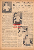 Boxing News Clipping #2388 - Maine Boxers In The Military, Bobby Howe, Charley Babcock, Carl McFadden, Hoofer Young