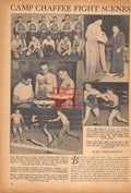 Boxing News Clipping #2394 - Beau Jack, Camp Chaffee WWII Boxing, Chief Logsden, Jim Taibi, Dave Young, Leonard Faught, Frank Incantalupi, Jesse Nichols, Lee Foreman, Curtis Smith, George Murray, Alex Frank, Ralph Cosentino, Sid Schwartz, Ernie Bohn