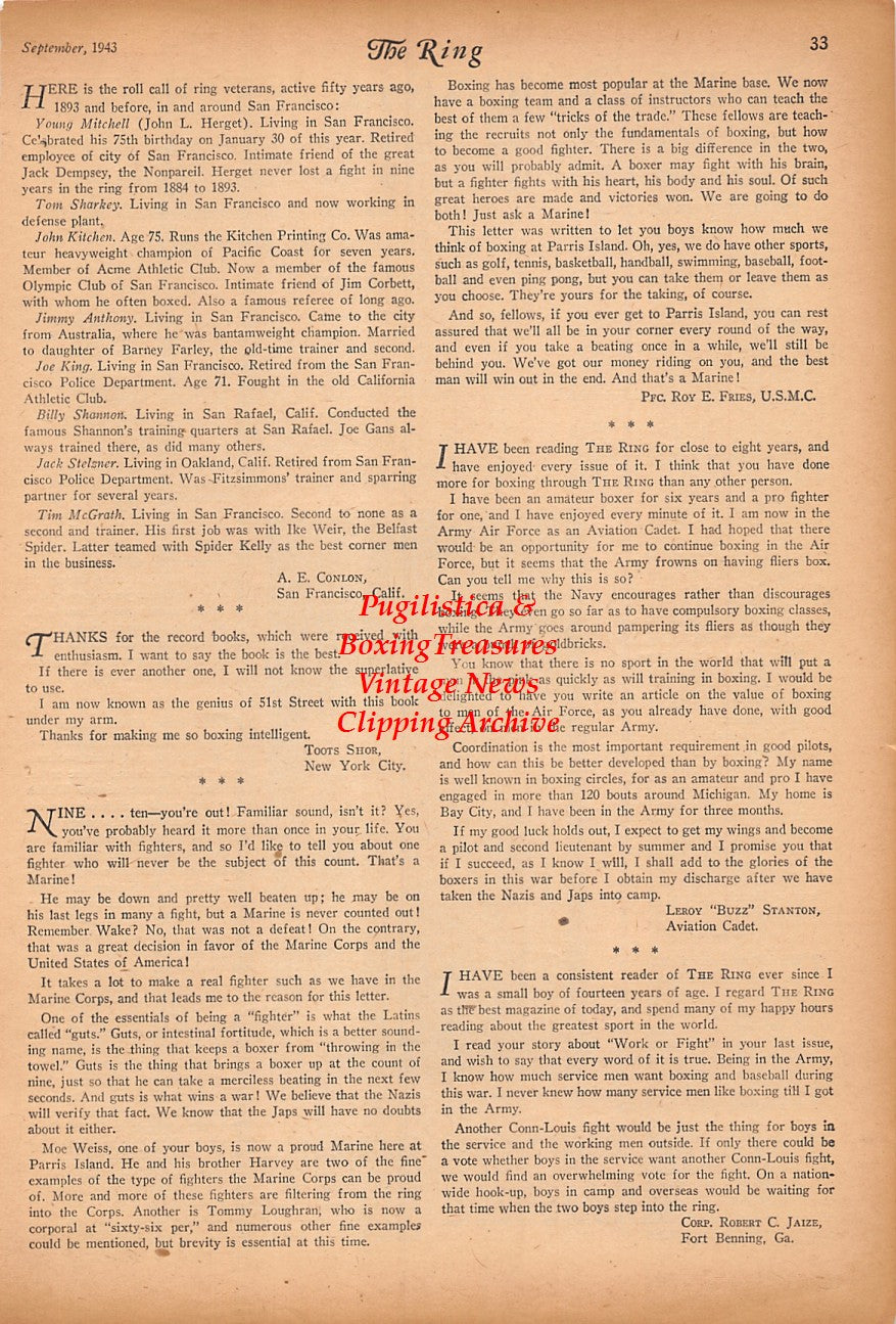 Boxing News Clipping #2395 - Lou Ambers, Valley Arena in Holyoke Massachusetts Destroyed in Fire