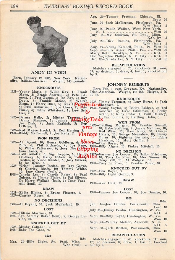 Boxing News Clipping #24 - Andy DiVodi