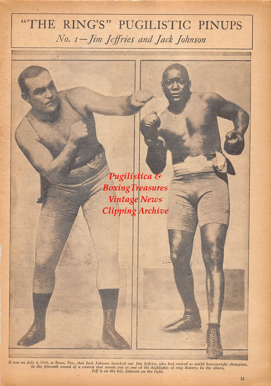 Boxing News Clipping #2405 - Jack Johnson vs. James J. Jeffries