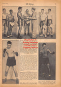 Boxing News Clipping #2410 - WWII Military Boxing, Jimmy Burke, Andy Anderson, Artie Harrison, Lee Lucero, Al Quintero, Russell Bradford, Barney Felix, Bobby Walker, Gene Wallace, Bootsie and Fuzzy Sprouse, Bruce Trollinger, Leo Karp