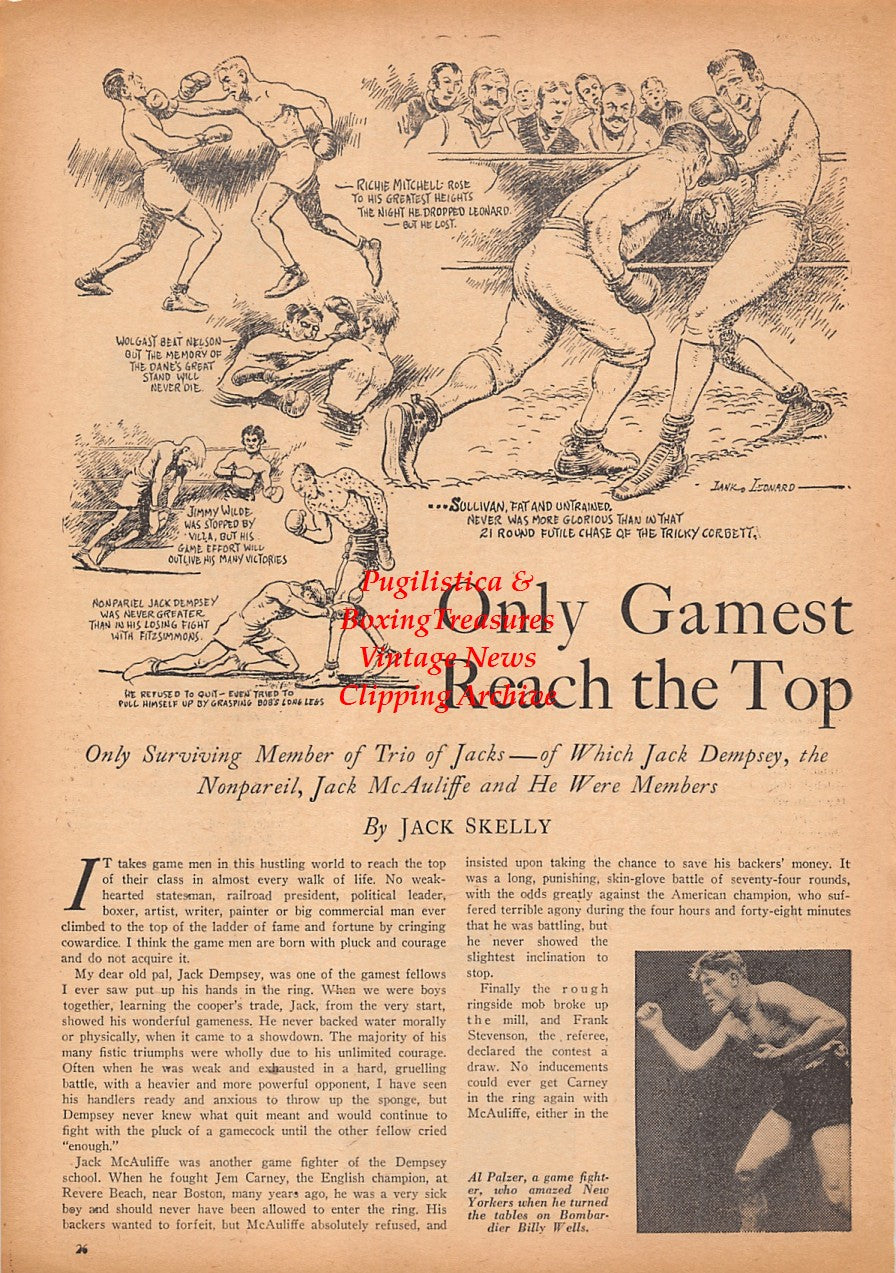Boxing News Clipping #2411 - Donald Goulette, Chick Blair, Tommy Misko, Al Palzer
