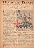 Boxing News Clipping #2423 - WWII Military Boxing, Roy Hawkins, John Sonney, Harold McCloud, Tommy Calhoun, Harold Cabrera, Alfred Garcia