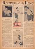 Boxing News Clipping #2425 - Rocky Graziano, Wilfe Shanks, Speedy Duval, Johnny Coe, wrestler Pat Muldoon