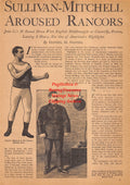 Boxing News Clipping #2480 - John L. Sullivan vs. Charlie Mitchell