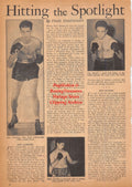Boxing News Clipping #2500 - Joey Gambaro, Bally Carubia, Joey Manfro, Eddie Flores, Charlie Byrne, Alden Burnham, Eugene Brooks, Julian Smith, Martie Marlin, Michael Gombosa, James Goekas