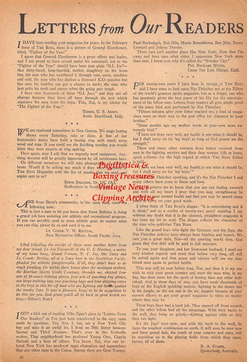 Boxing News Clipping #2521 - Rudy Giscombe, Freddy Taylor, Johnny Bo Harris,