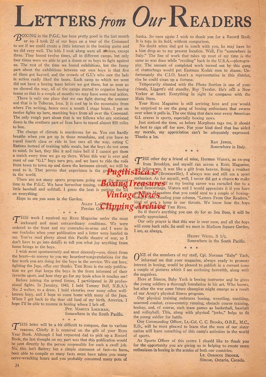 Boxing News Clipping #2537 - Hy Bronstein vs. Gus Mirman