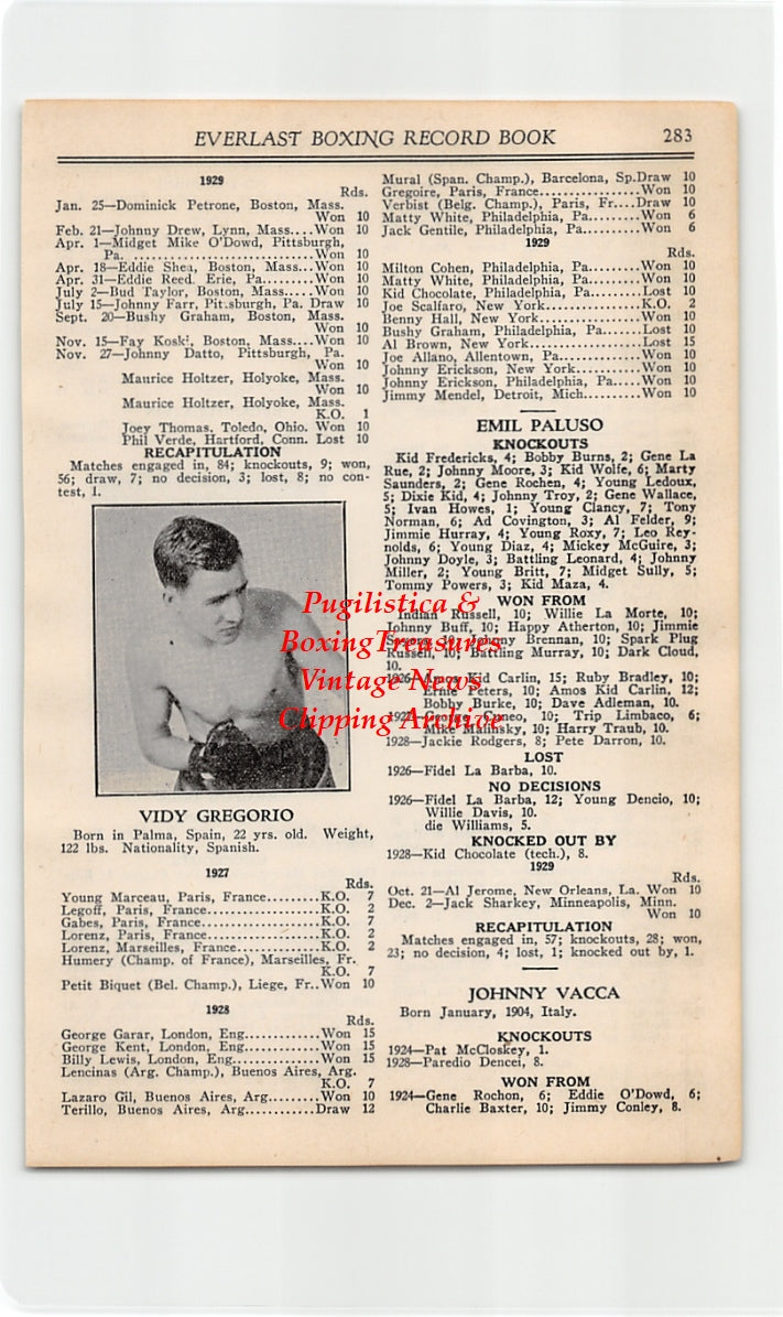 Boxing News Clipping #2610 - Vidy Gregorio, Archie Bell