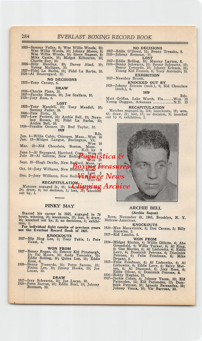 Boxing News Clipping #2610 - Vidy Gregorio, Archie Bell