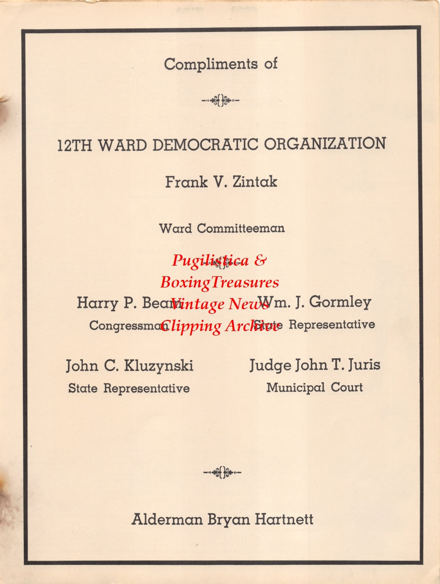 Boxing News Clipping #2637 - Johnny Behr, Charlie Conway, Paul Berlenbach