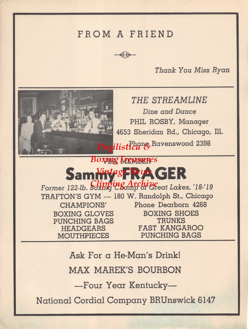Boxing News Clipping #2646 - Mickey Rose, Jimmy Foley, Riley Bender, Joe Coffey