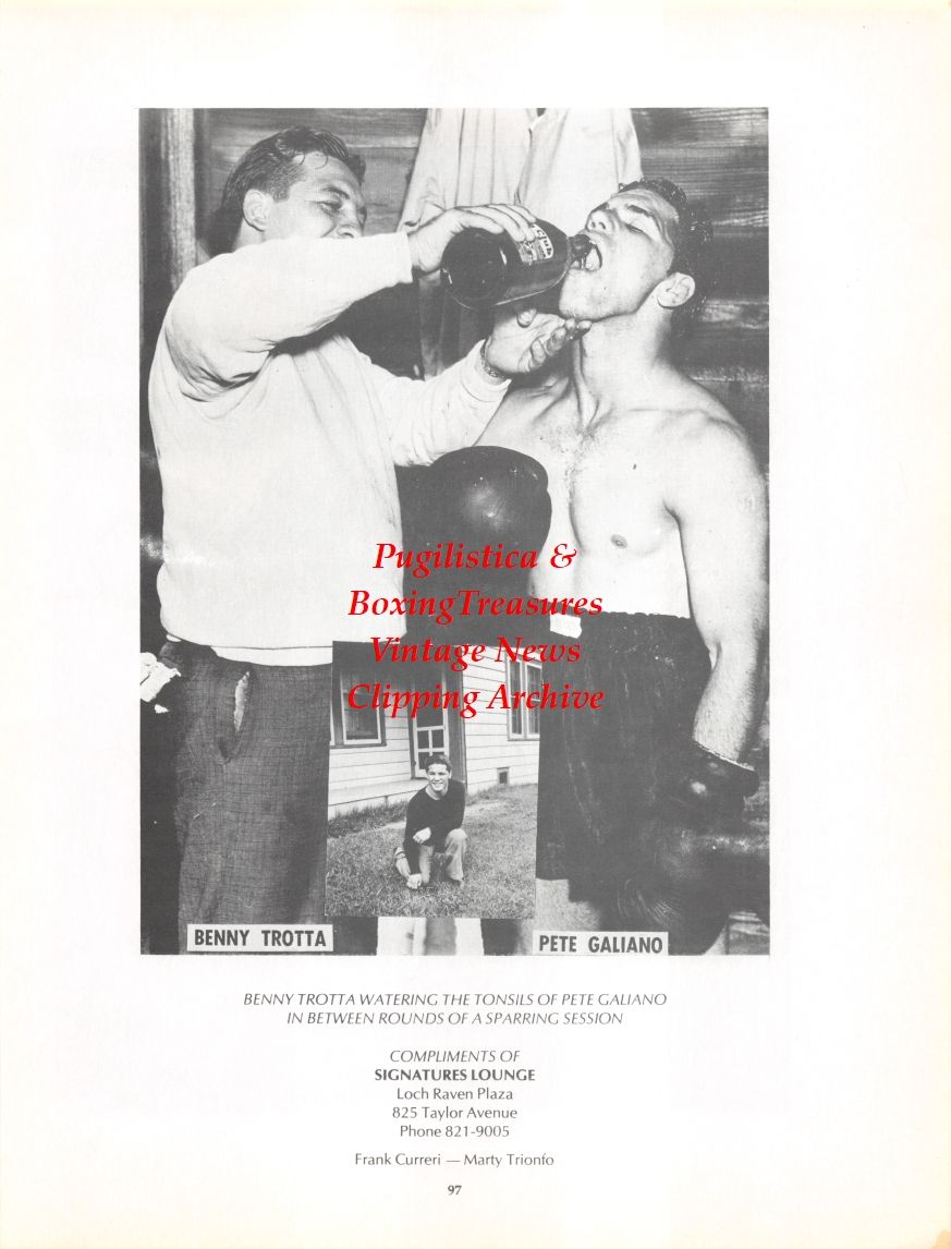 Boxing News Clipping #2733 - Pete Galiano, Benny Trotta, Buddy Ey, Franklin Mayr, Leon Yarneth, Victor Lance, Frank Vinci