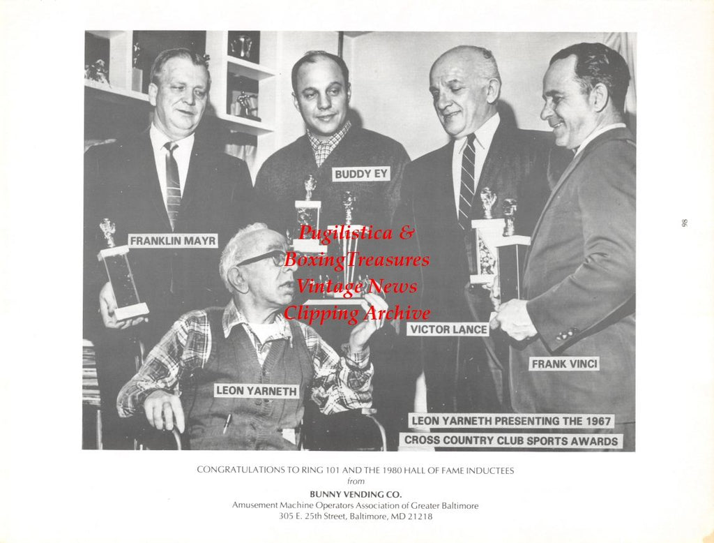 Boxing News Clipping #2733 - Pete Galiano, Benny Trotta, Buddy Ey, Franklin Mayr, Leon Yarneth, Victor Lance, Frank Vinci