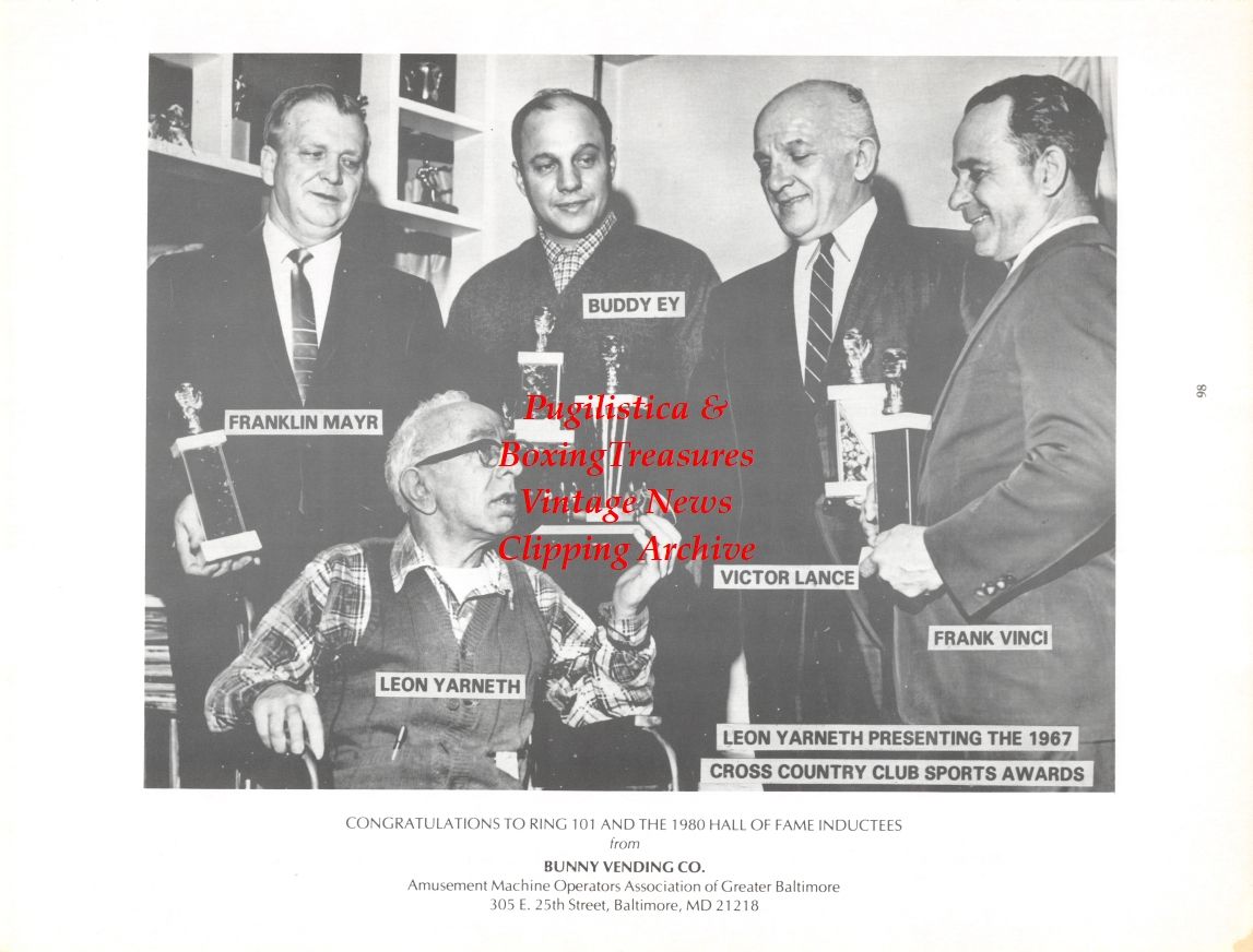 Boxing News Clipping #2733 - Pete Galiano, Benny Trotta, Buddy Ey, Franklin Mayr, Leon Yarneth, Victor Lance, Frank Vinci