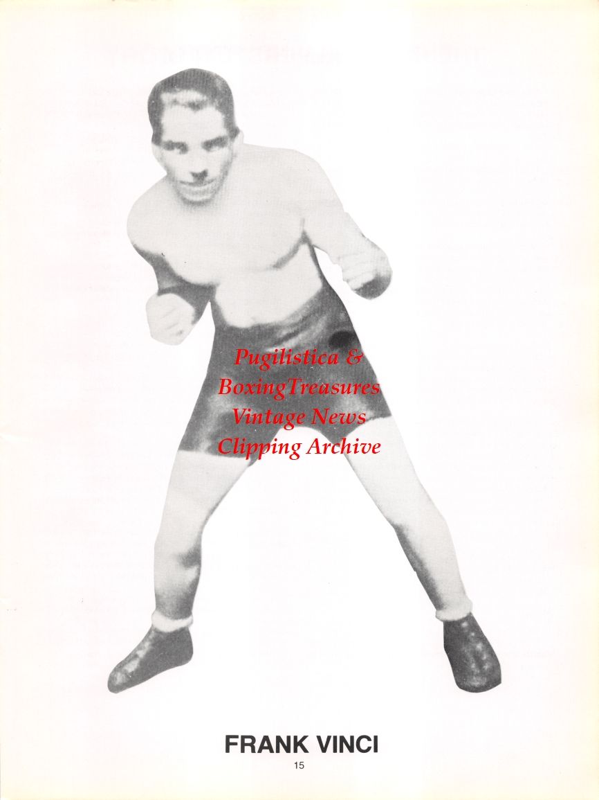 Boxing News Clipping #2746 - Frank Vinci, Hotsy Alperstein