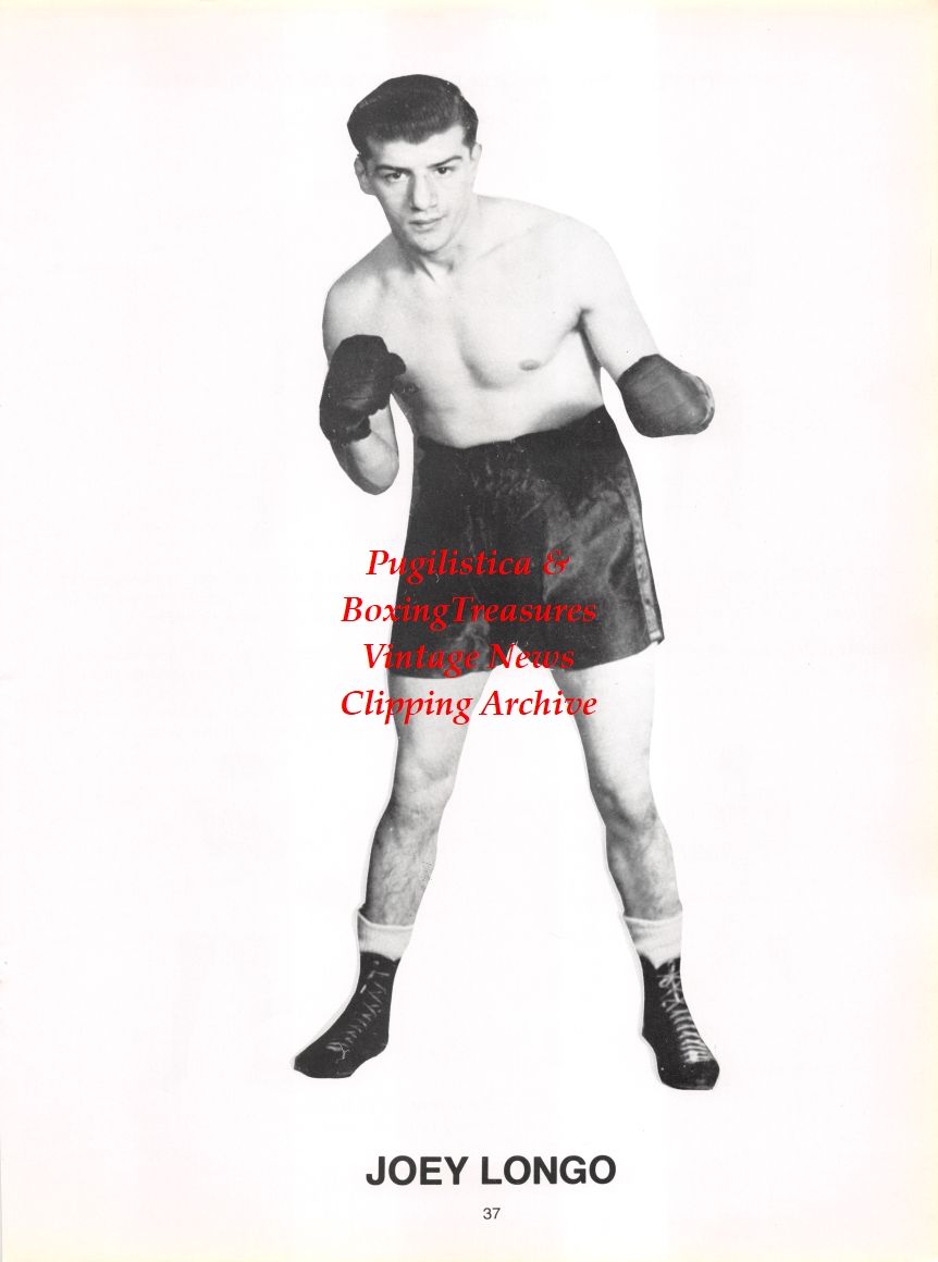 Boxing News Clipping #2757 - Joey Longo, Ronnie McGarvey, Bobby Garcia, Benny Schwartz, Johnny Gant, George K.O. Chaney, Fay Kaiser