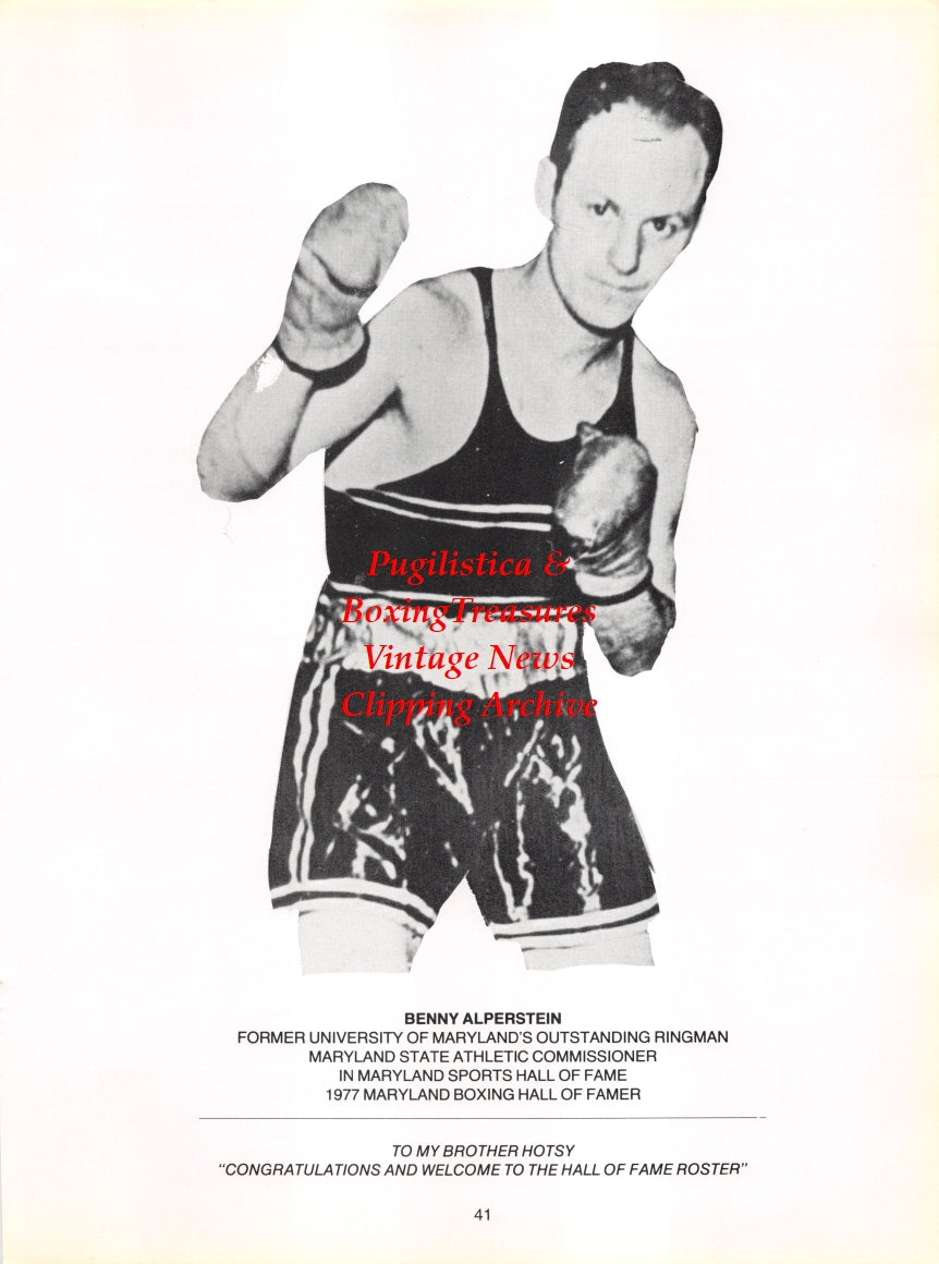 Boxing News Clipping #2759 - Benny Alperstein