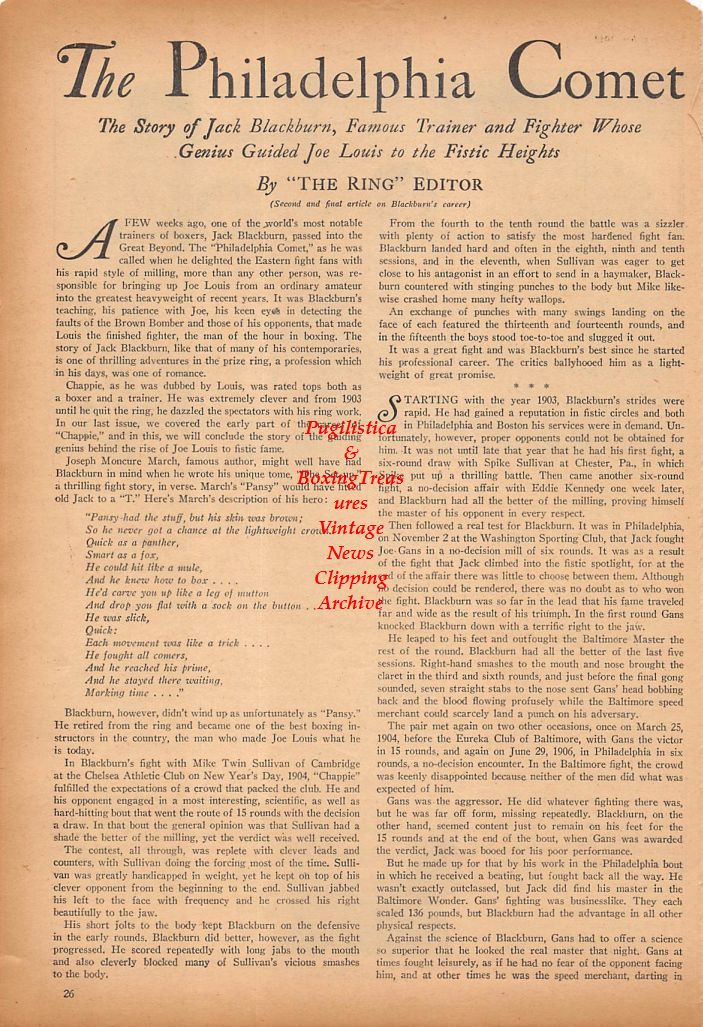Boxing News Clipping #284 - Jake LaMotta, Chester Rico, Maxie Berger