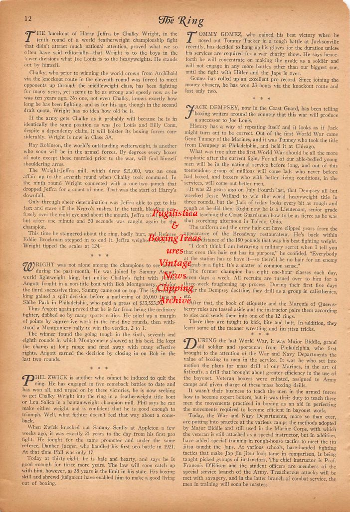 Boxing News Clipping #289 - Henry Armstrong