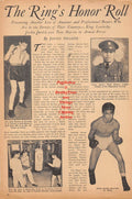 Boxing News Clipping #295 - Jack Onorto, Jackie Jurich, Autrey Barnes, Eddie Ellis, Lloyd Gibson, Rene Sanchez, Newsboy Seal