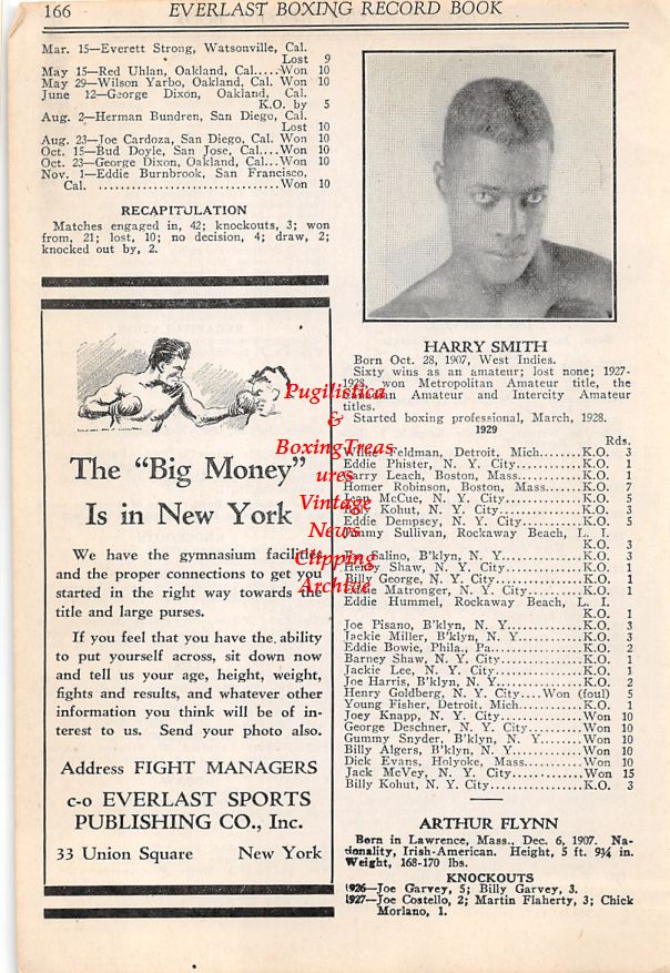 Boxing News Clipping #30 - Jack McVey, Harry Smith
