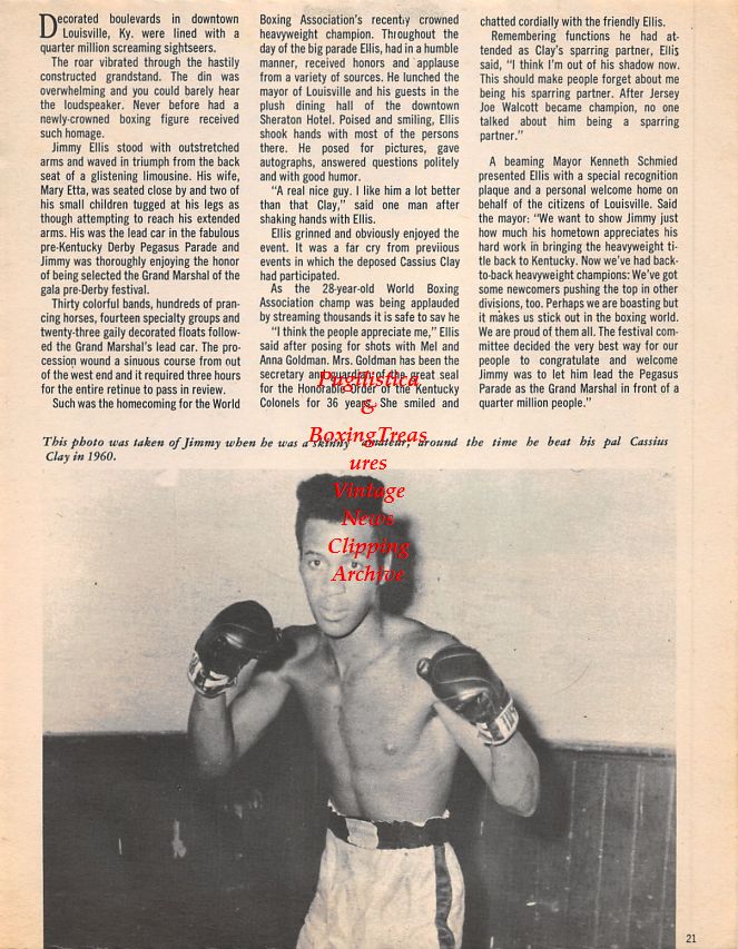 Boxing News Clipping #1442 - Jimmy Ellis, Bob Evans, Ray Cook