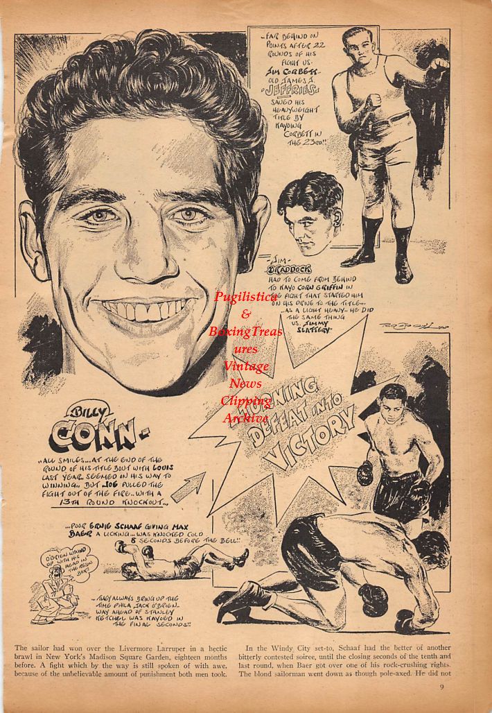 Boxing News Clipping #321 - Billy Conn, Joe Louis,
