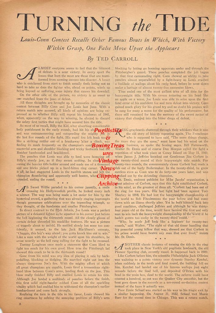 Boxing News Clipping #322 - Joe Louis and Jack Blackburn