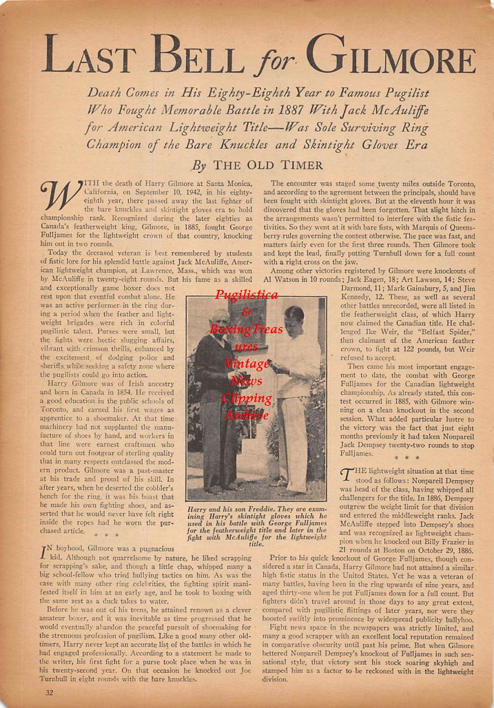 Boxing News Clipping #327 - Harry Gilmore, Young Terry, Eddie Ferguson, Jimmy Marlow