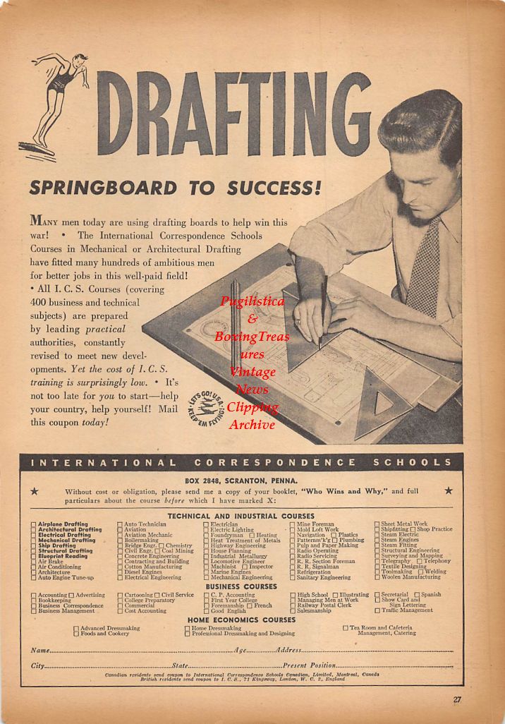 Boxing News Clipping #329 - Johnny Colan, Al Ettore, George Nicholson, Milton Kessler