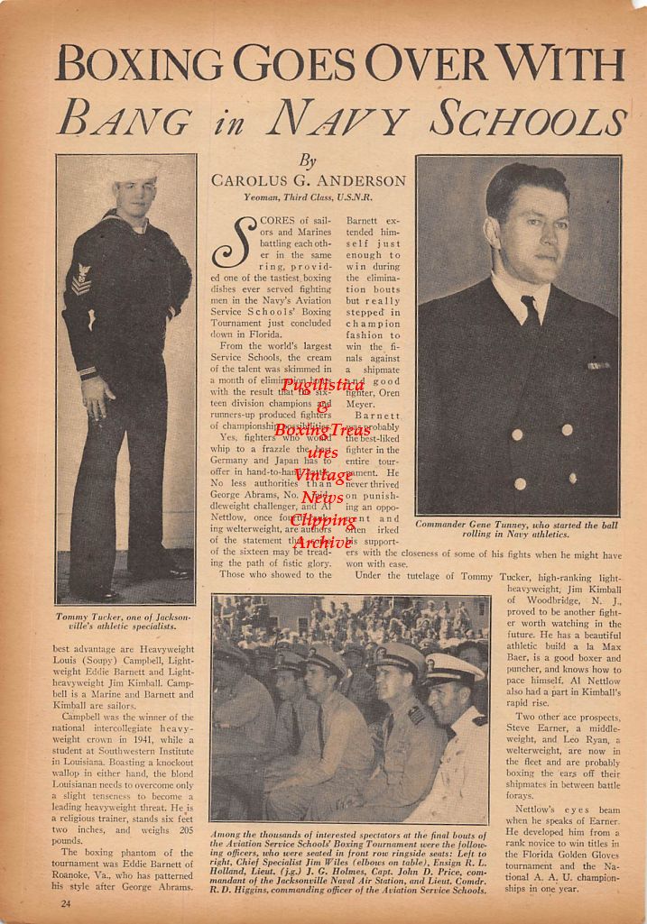 Boxing News Clipping #331 - Sugar Ray Robinson vs. Jake LaMotta, Willie Pep vs. Frank Franconeri, Maxie Shapiro vs. Bob Montgomery, Fritzie Zivic vs. Red Cochrane, Tommy Tucker and others