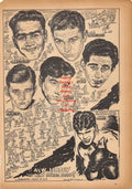 Boxing News Clipping #334 - New Jersey Boxers cartoon, Billy Soose, Fred Cookson, Ted Feldman, Sammy Angott, Red Alderson and others